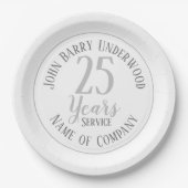 Rente oder Party für den langfristigen Dienst Pappteller (Vorderseite)