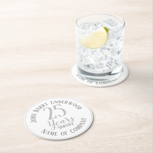 Rente oder Party für den langfristigen Dienst Runder Pappuntersetzer (Vor Ort)