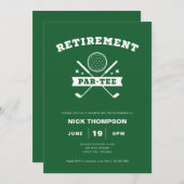 Rente Par-T-Shirt Golf Theme Party Einladung (Vorne/Hinten)