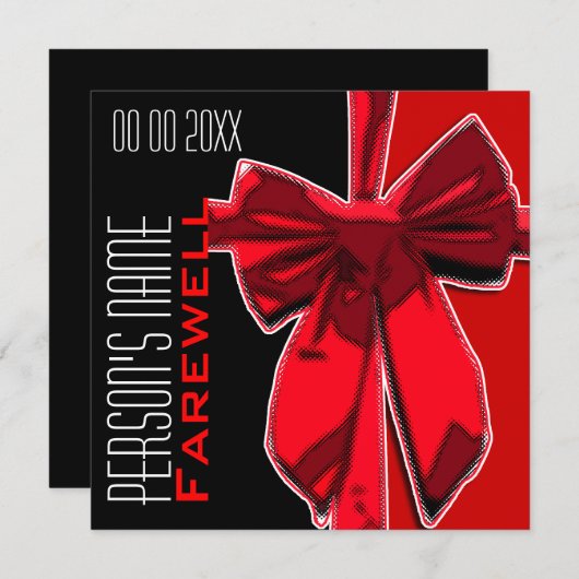 Rente Party Abschied von Abschied CUSTOMIZE Einladung (Vorne/Hinten)