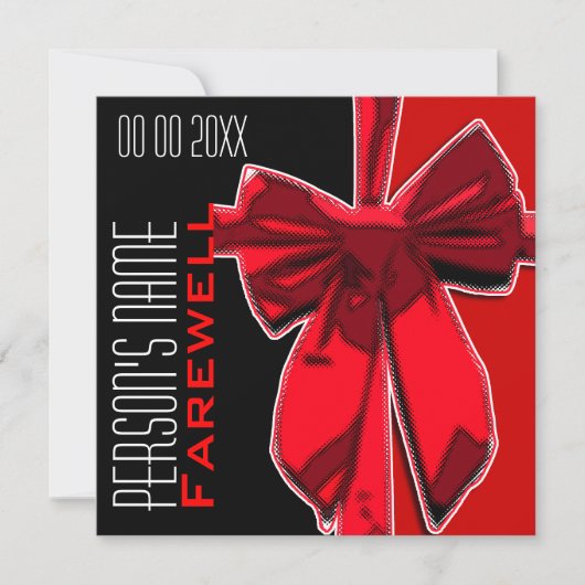 Rente Party Abschied von Abschied CUSTOMIZE Einladung (Vorderseite)