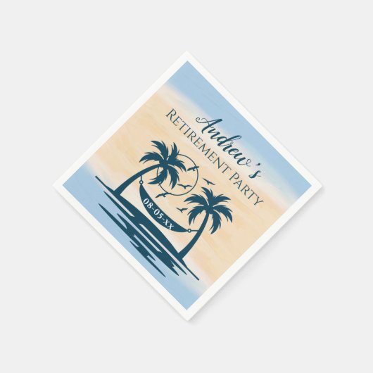 Rente Party Beach Palm Trees Serviette (Ecke)