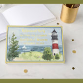 Rente Party Coastal Lighthouse Gold Foil Gästebuch