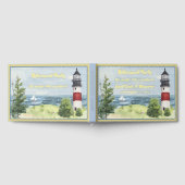 Rente Party Coastal Lighthouse Gold Foil Gästebuch (Voll)