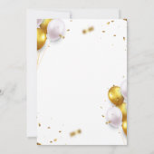 Rente Party Einladung Gold Luxus (Rückseite)