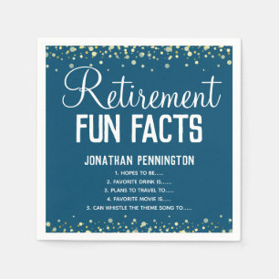Rente Party Fun Fakten Unisex Confetti Napkin Serviette