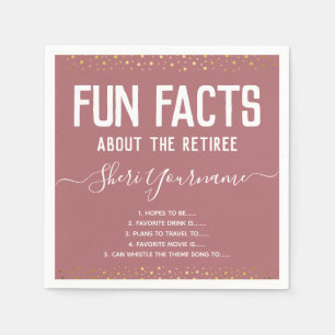 Rente Party Fun Fakten Unisex Gold Confetti Na Serviette