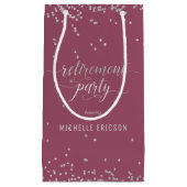 Rente Party Geschenktasche Elegantes Silber, Rosa Kleine Geschenktüte (Vorderseite)