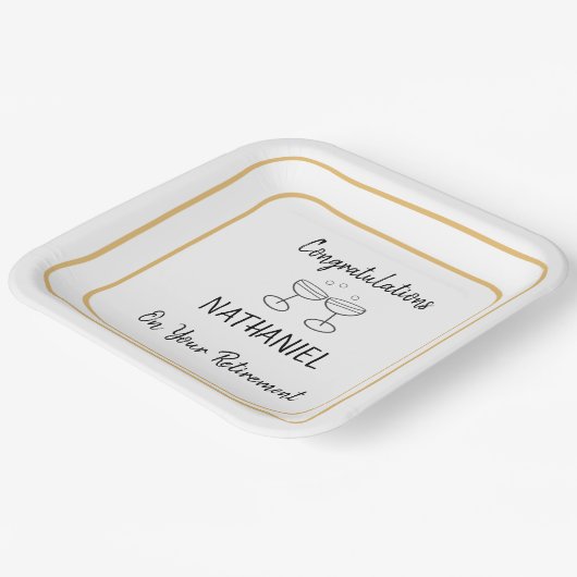 Rente Party Glückwünsche Custom Square Pappteller (Gewinkelt)
