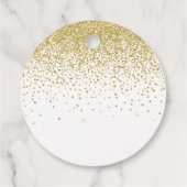 Rente Party Gold Black Balloons Geschenkanhänger (Rückseite)