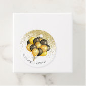 Rente Party Gold Black Balloons Geschenkanhänger (Beispiel)