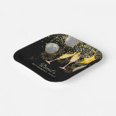Rente Party Gold Black Confetti Champagne Pa Pappteller (Gewinkelt)