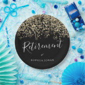 Rente Party Gold Glitzer Confetti Pappteller (Party)