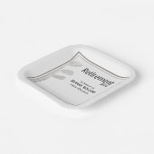 Rente Party Golf Modernes Unternehmen Schwarz-weiß Pappteller (Gewinkelt)