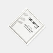 Rente Party Golf Modernes Unternehmen Schwarz-weiß Serviette (Ecke)