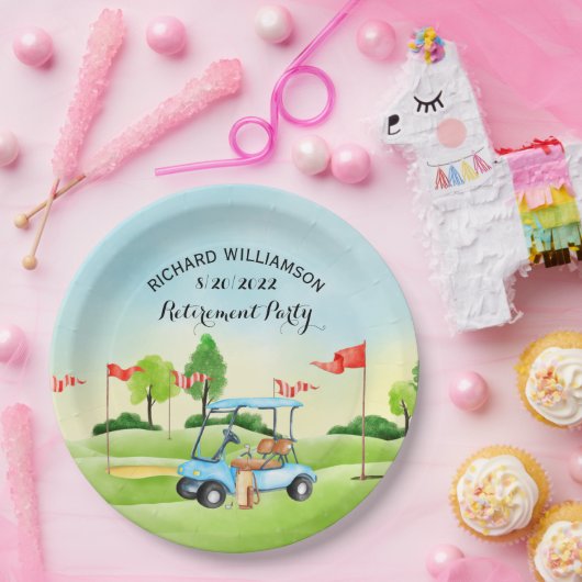 Rente Party Golf Pappteller (Party)