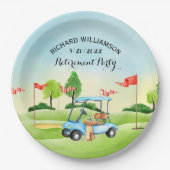 Rente Party Golf Pappteller (Vorderseite)