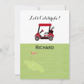 Rente Party Golf Party Einladung (Rückseite)