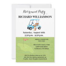 Rente Party Golf Party Einladung