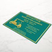 Rente Party Golf Real Gold Folieneinladung (Gedreht)