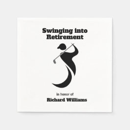 Rente Party Golfspieler schwingen in modernem Stil Serviette