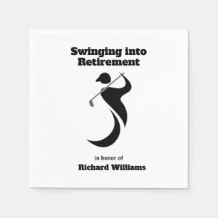 Rente Party Golfspieler schwingen in modernem Stil Serviette