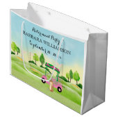 Rente Party Große Geschenktasche Geschenktüte (Vorderseite Schrägansicht)