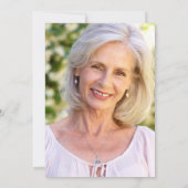 Rente Party Grüne Foliage Foto Einladung (Rückseite)