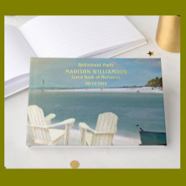Rente Party Ocean Beach Real Gold Foil Gästebuch