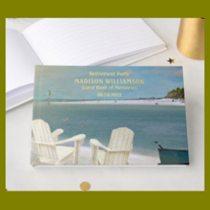 Rente Party Ocean Beach Real Gold Foil Gästebuch