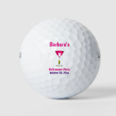 Rente Party Pink Martini Custom Bevorzugung Golfball (Vorderseite)