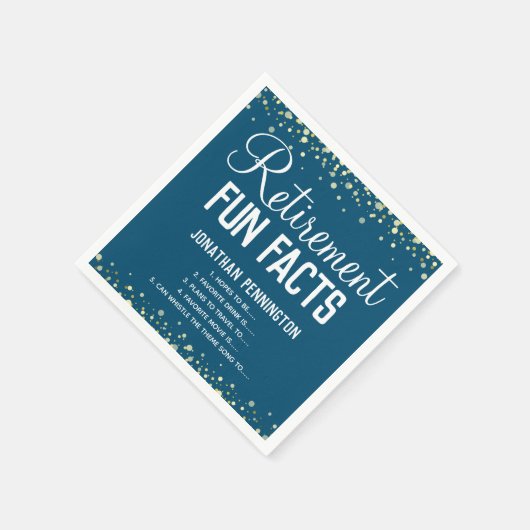 Rente Party Spaß Fakten Unisex Confetti Napkin Serviette (Ecke)