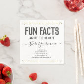 Rente Party Spaß Fakten Unisex Gold Confetti Na Serviette (Beispiel)