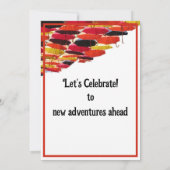 Rente Party Spaß Flying Umbrells Einladung (Rückseite)