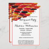 Rente Party Spaß Flying Umbrells Einladung (Vorne/Hinten)