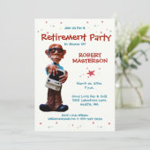 Rente Partys Celebration Funny Computer Geek Einladung (Stehend Vorderseite)