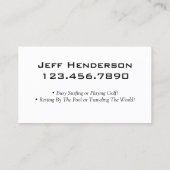 Rente Pilot Surfrente Rente Visitenkarte (Rückseite)