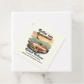 Rente Retro klassische Auto Wüste Sonnenuntergang Geschenkanhänger (Beispiel)