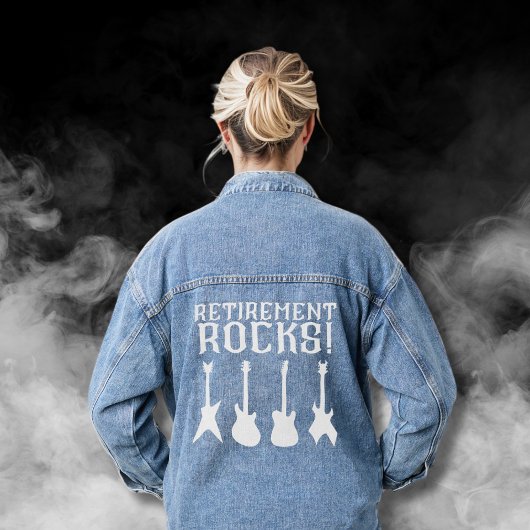 Rente Rocks Gitarre Lovers Retiree Jeansjacke
