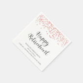 Rente Rose Gold Glitzer Confetti Script Serviette (Ecke)