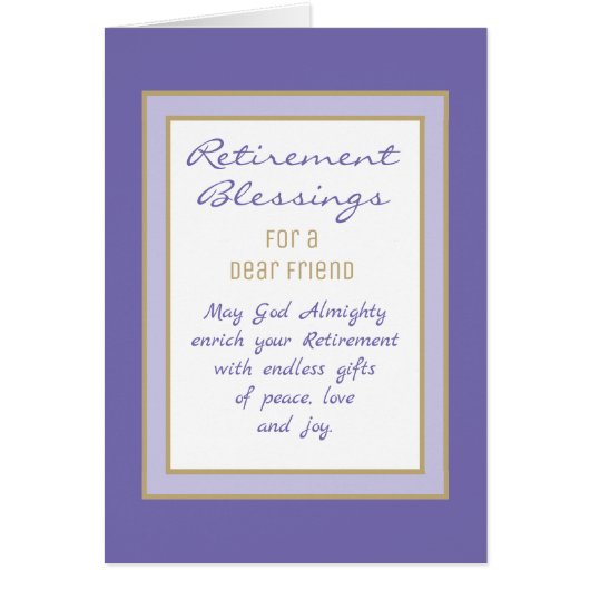 Rente Segen für Friend-Karte (Vorne)