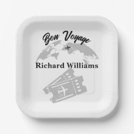 Rente Travel Themed Party Weltkarte Vintag Pappteller