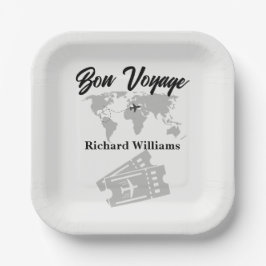 Rente Travel Themed Party Weltkarte Vintag Pappteller