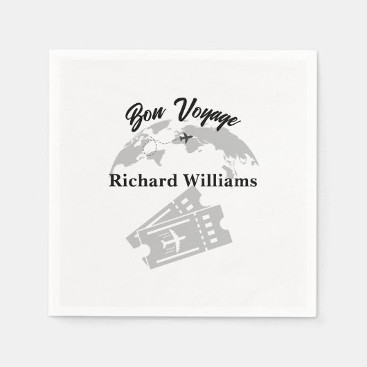 Rente Travel Themed Party Weltkarte Vintag Serviette (Vorderseite)