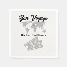 Rente Travel Themed Party Weltkarte Vintag Serviette