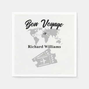 Rente Travel Themed Party Weltkarte Vintag Serviette