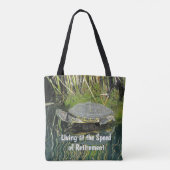 Rente Turtle Foto Wasser Reflektionsart Tasche (Rückseite)