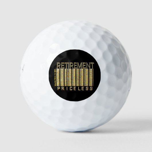 Rente: unbezahlbar golfball (Vorderseite)