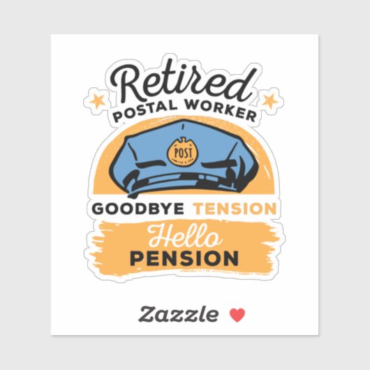 Rente von Postarbeitern Aufkleber (Blatt)