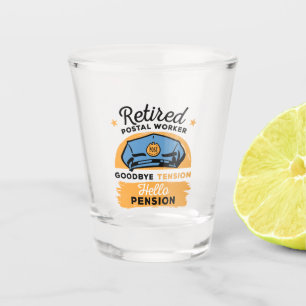 Rente von Postarbeitern Schnapsglas